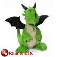 2015 juguete de peluche dragón verde